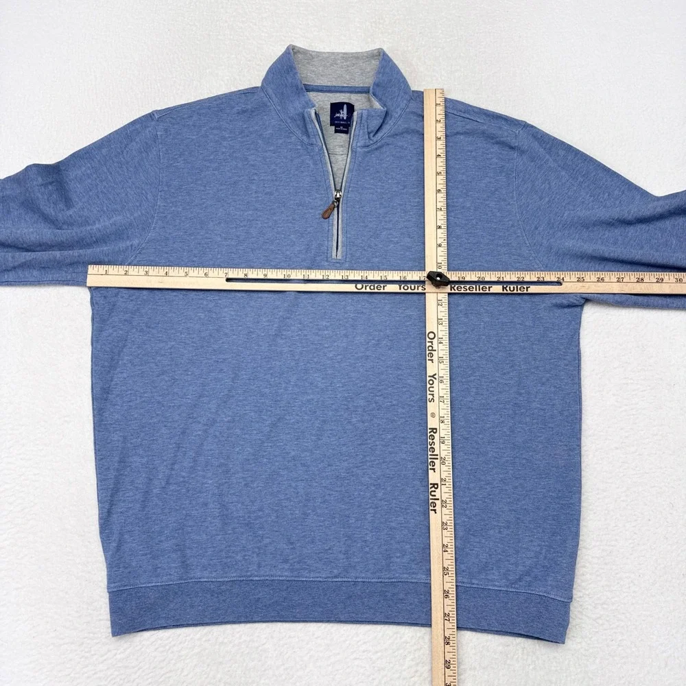 Johnnie O Sully 1/4 Zip Pullover Sweater Mens Size XL Blue Knit Golf Casual